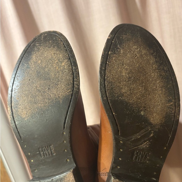 Frye Melissa Back Zip Riding Boots Women’s 6B Cognac Brown Leather Tall - Picture 5 of 6